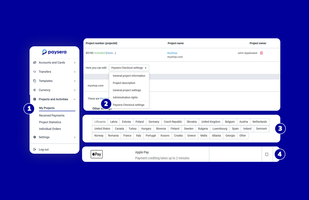 How to enable Apple Pay on Paysera Checkout?