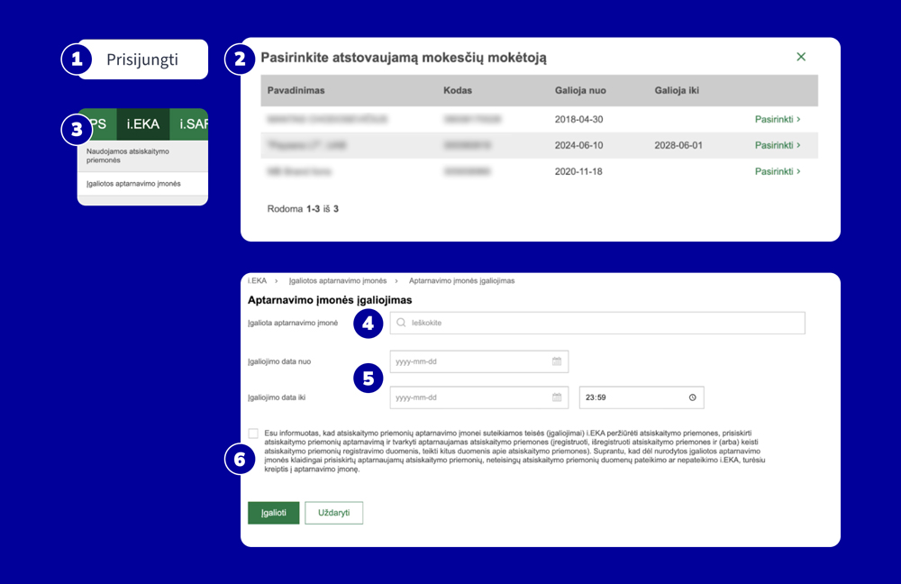 Kaip priskirti Payserą kaip kasų administratorių savo VMI i.EKA posistemyje?
