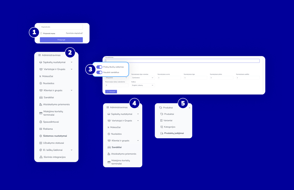 Kaip paruošti prekių sandėlius per Paysera POS virtualią kasą?