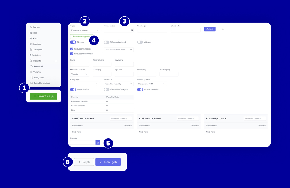Kaip paruošti sukurti prekę per Paysera POS virtualią kasą?