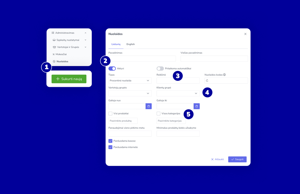 Kaip pritaikyti nuolaidą per Paysera POS virtualią kasą?