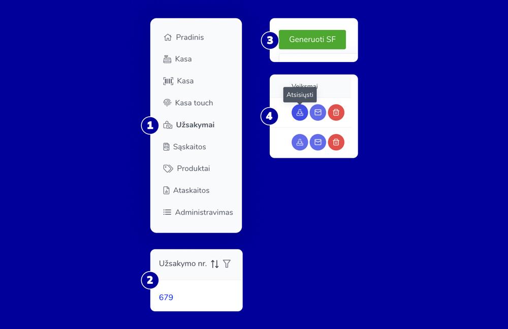 Kaip išrašyti sąskaitą faktūrą per Paysera POS virtualią kasą?
